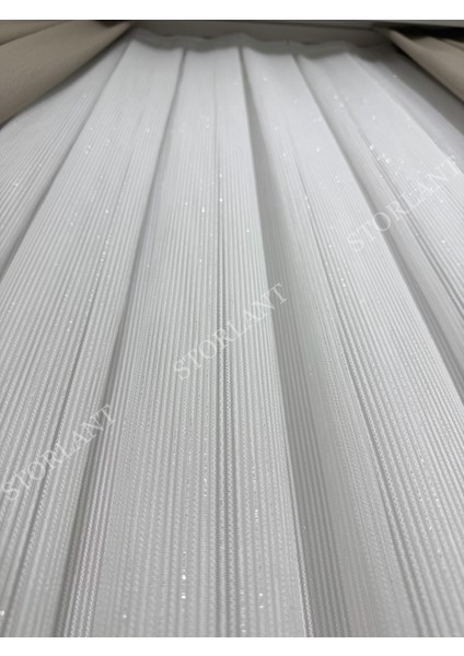 Parıltılı Bambu Gümüş Tül Perde | Ağır Gramajlı, 1/3 Sık Pileli, Ütü Gerektirmez