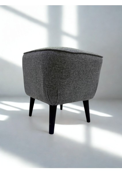 Keten Puf – Gri | 40X40 cm Kompakt, Modern Oturma & Dekoratif Makyaj Masası Pufu fırsatları