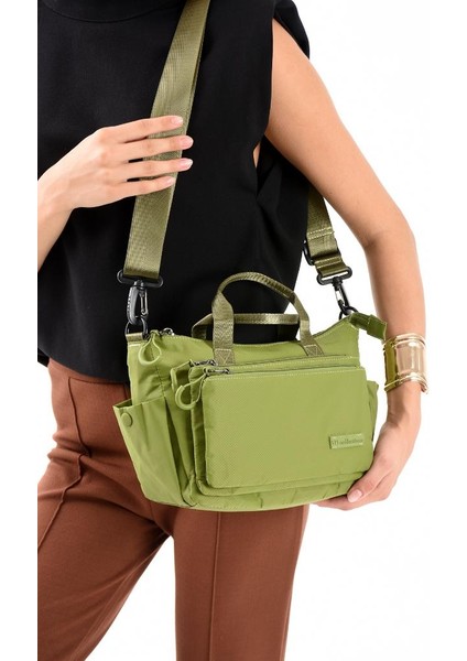 Kadın Postacı Çanta Paraşüt Kumaş Çapraz Askılı Elde Tutmalı Omuz Çantası 21*17 cm Su Itici Kumaş