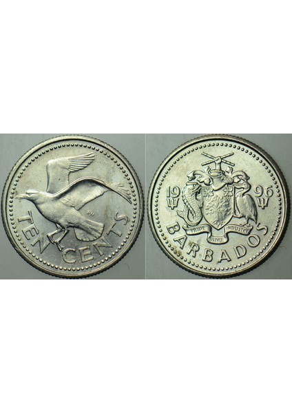 BARBADOS 10 CENT 1998 MARTI TEMALI.