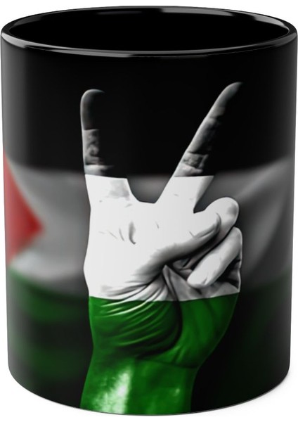 Filistin Bayrağı Baskılı Kupa
