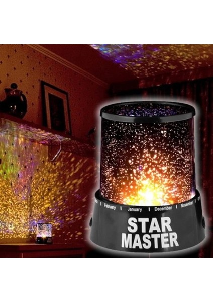 Duvara Işık Yıldız Yansıtan Star Master Gece Lambası
