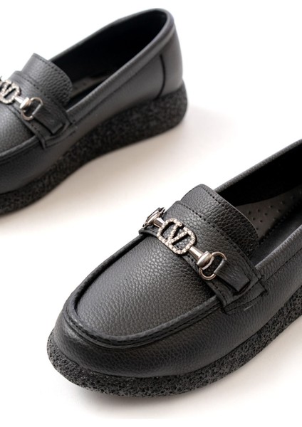 Bayan BABETİNF-150-01 Siyah Taş Aksesuarlı Günlük Kadın Ayakkabı modelleri