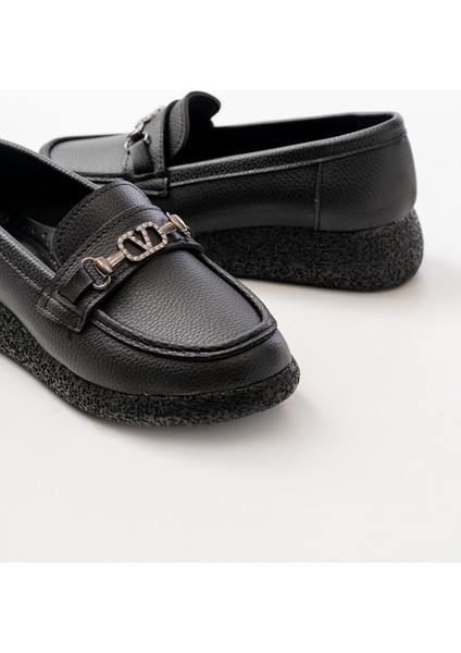 Bayan BABETİNF-150-01 Siyah Taş Aksesuarlı Günlük Kadın Ayakkabı fırsatları