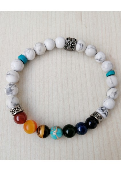 Unisex Doğal Taş Bileklik Çakra Meditasyon Yoga Enerji Taşlar Erkek Bayan Bileklik MDB342