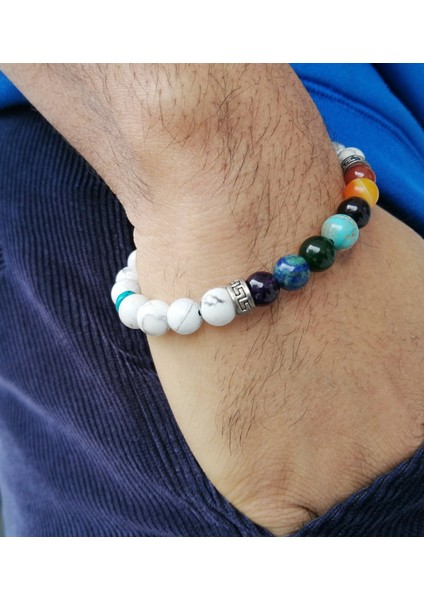 Unisex Doğal Taş Bileklik Çakra Meditasyon Yoga Enerji Taşlar Erkek Bayan Bileklik MDB342 fırsatları