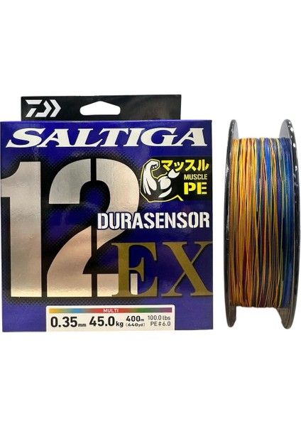Saltiga Dura 12 Braid 6.0pe 0.35MM 400M Multi Color Ip Misina