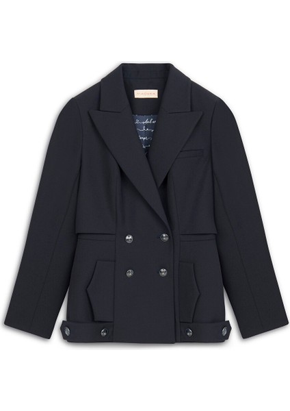 Metal Düğmeli Kruvaze Blazer MW6240005027015 fırsatları
