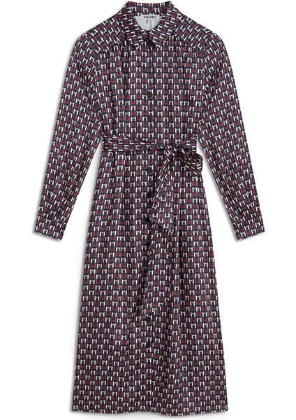 Desenli Gömlek Elbise MW6240002384015