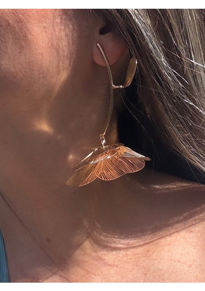 Sallantılı Telkari Modeli Çiçek Küpe