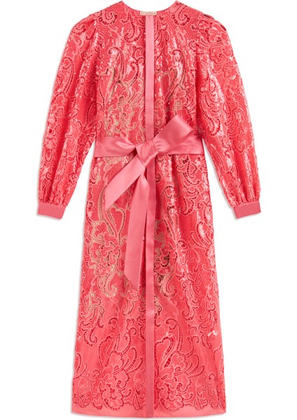 Payet Işlemeli Kuşaklı Elbise MW6240002040108 indirimleri