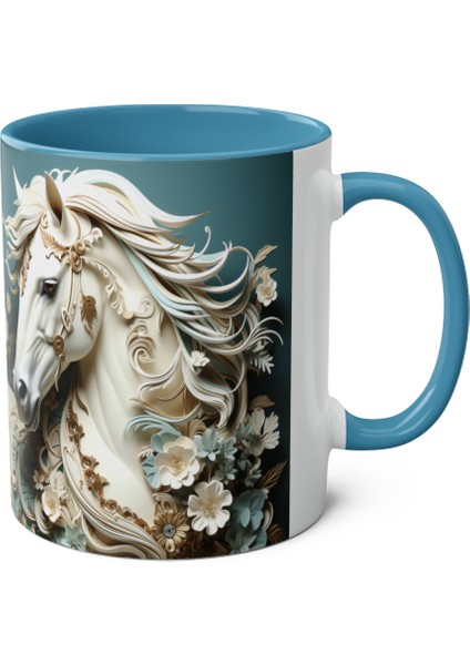 Beyaz At Temalı Baskılı Kupa Bardak fırsatları