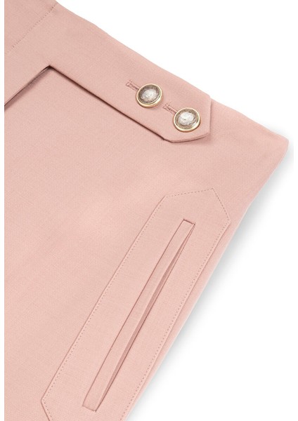 Asimetrik Metal Düğmeli Pantolon MW6240003047039 fırsatları