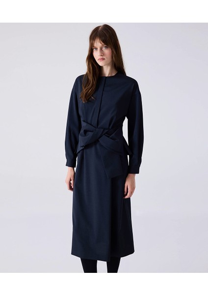 Geniş Fiyonklu Midi Elbise MW6240002094015