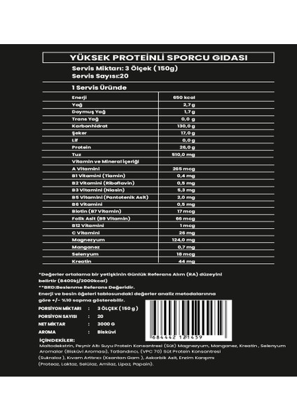 Gainer 3000GR-BISKÜVI-AROMA fiyatları