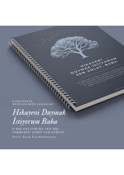Babalar İçin Hediye Etkileşimli Anı Defteri Duygusal Miras Kitabı Hikayeni Duymak İstiyorum Sen Anlat Baba Özgün Türkçe İçerik Hediye Aile Baba