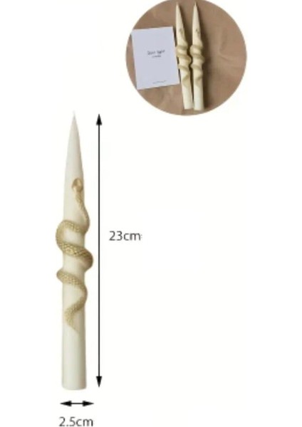 Zarif Yılan Kabartmalı Renkli Şamdam Mumu Dekoratif Yılan Figürlü Mum fiyatları