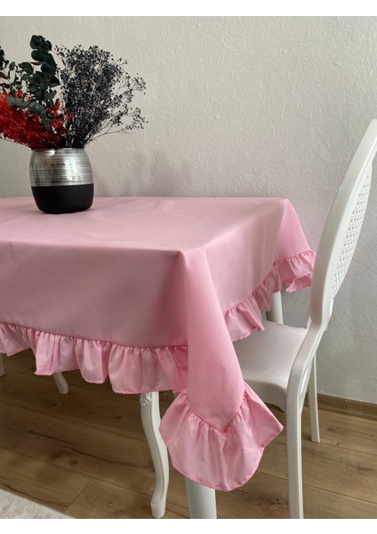 Pamuk Polyester Fırfırlı Masa Örtüsü