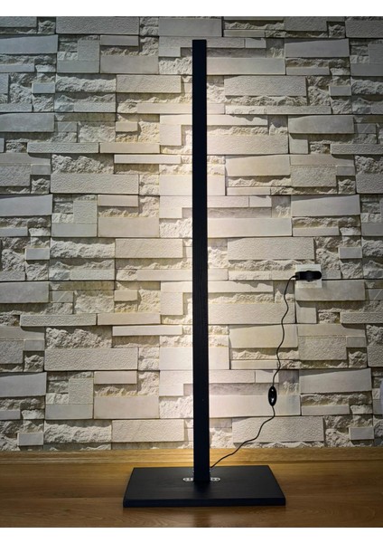 MODERN Minimal Antrasit Gri Ahşap Gövdeli Ahşap Ayaklı Beyaz LED Zemin Lambası-Modern Beyaz LED Çıta-Modern Dekoratif Işık-Sıcak Beyaz Aydınlatma Ayaklı Gece Lambası Şık ve Dekoratif Aydınlatma fırsatları