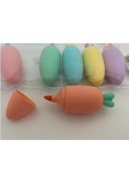 Havuç Tasarımlı Fosforlu Kalem Seti modelleri