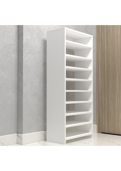 Kenzlife Kapaklı Ayakkabılık Bosnevi Mat Beyaz Suntalam 140*060*30 Yirmiyedi Çift Ayakkabı Kapasitesi Arkalıksız modelleri