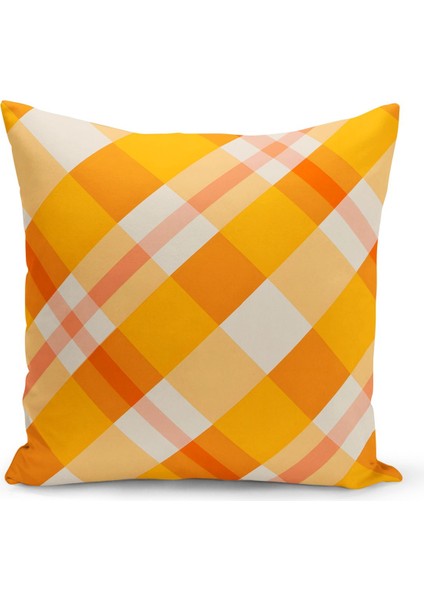 Sonbahar Ekose Serisi Çift Tarafı Baskılı Kırlent Kılıfı (Halloween Autumn)