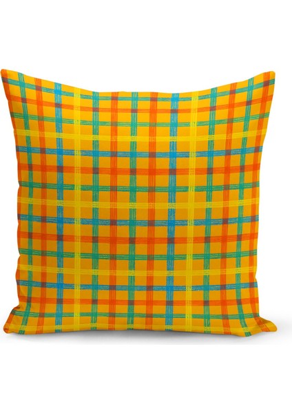 Sonbahar Ekose Serisi Çift Tarafı Baskılı Kırlent Kılıfı (Halloween Autumn)