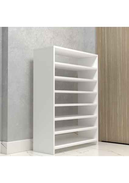 Kenzlife Kapaklı Ayakkabılık Bosnevi Mat Beyaz Suntalam 110*080*30 Yimisekiz Çift Ayakkabı Kapasitesi Arkalıksız modelleri