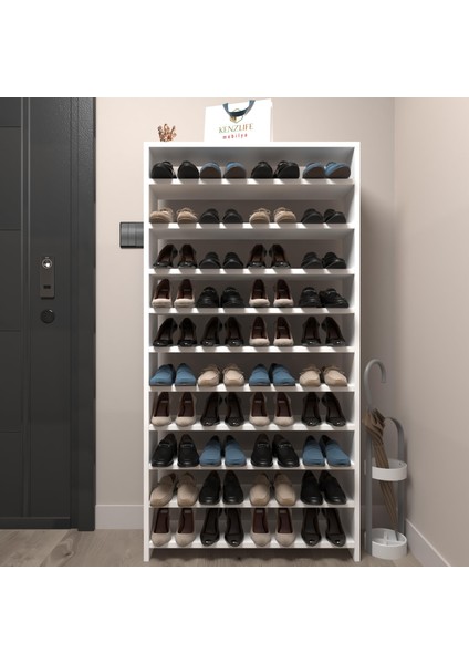 Kenzlife Ayakkabılık Mısri Mat Beyaz Suntalam 170*060*20 Otuzüç Çift Ayakkabı Kapasitesi Arkalıksız fiyatları