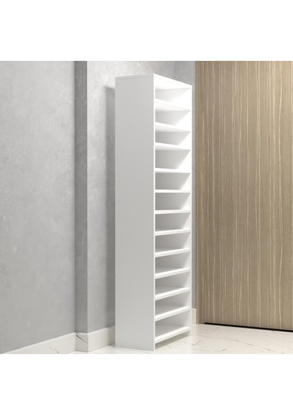 Kenzlife Ayakkabılık Konevi Mat Beyaz Suntalam 183*060*30 Otuzaltı Çift Ayakkabı Kapasitesi Arkalıksız modelleri