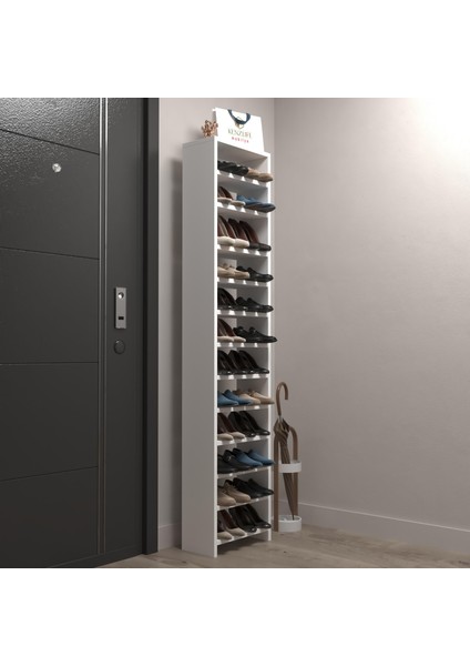 Kenzlife Ayakkabılık Mısri Mat Beyaz Suntalam 183*040*20 Yirmidört Çift Ayakkabı Kapasitesi Arkalıksız fiyatları
