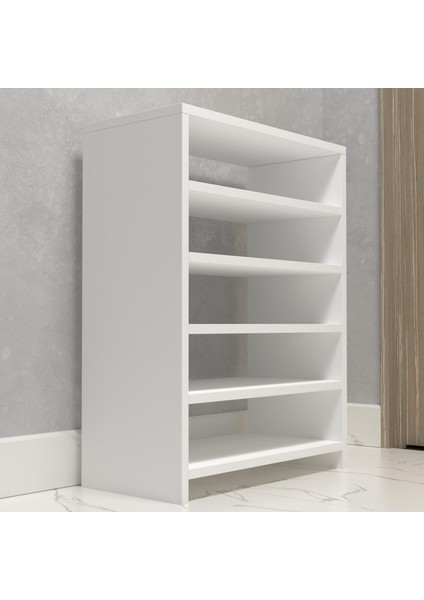 Kenzlife Ayakkabılık Konevi Mat Beyaz Suntalam 080*060*30 Onbeş Çift Ayakkabı Kapasitesi Arkalıksız modelleri