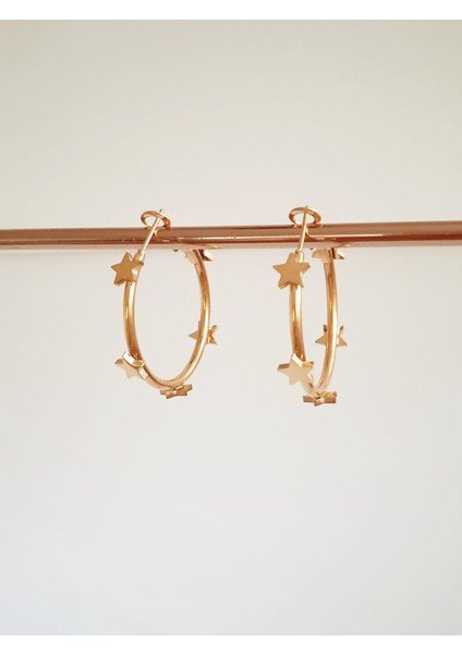 Çelik Yıldızlı Halka Küpe fiyatları