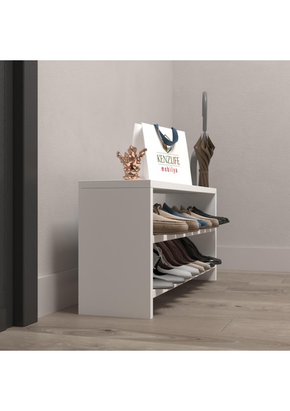 Kenzlife Ayakkabılık Mısri Mat Beyaz Suntalam 035*080*20 Sekiz Çift Ayakkabı Kapasitesi Arkalıksız fiyatları