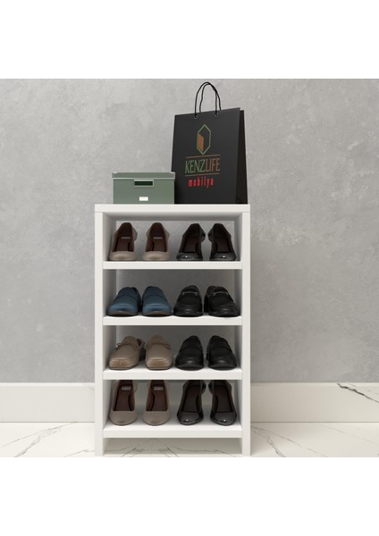 Kenzlife Ayakkabılık Konevi Mat Beyaz Suntalam 065*040*30 Sekiz Çift Ayakkabı Kapasitesi Arkalıksız fiyatları