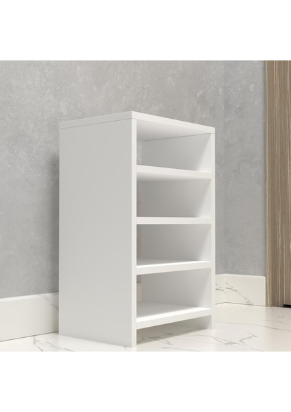 Kenzlife Ayakkabılık Konevi Mat Beyaz Suntalam 065*040*30 Sekiz Çift Ayakkabı Kapasitesi Arkalıksız modelleri