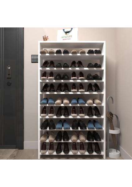 Kenzlife Ayakkabılık Mısri Mat Beyaz Suntalam 155*060*20 Otuz Çift Ayakkabı Kapasitesi Arkalıksız fiyatları