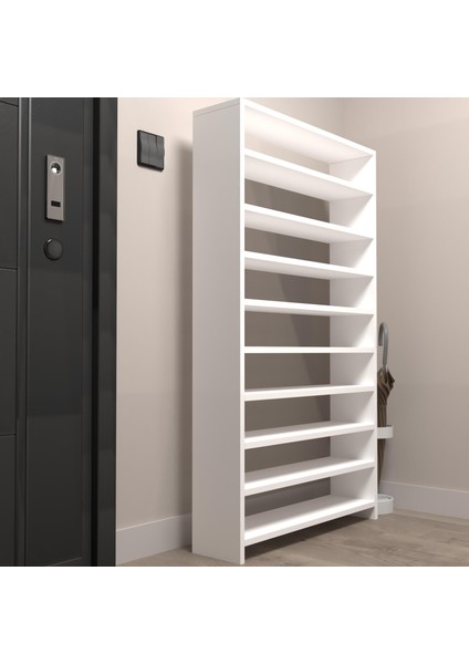 Kenzlife Ayakkabılık Mısri Mat Beyaz Suntalam 155*060*20 Otuz Çift Ayakkabı Kapasitesi Arkalıksız modelleri