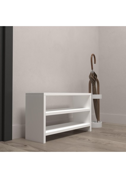 Kenzlife Ayakkabılık Mısri Mat Beyaz Suntalam 035*060*20 Altı Çift Ayakkabı Kapasitesi Arkalıksız modelleri
