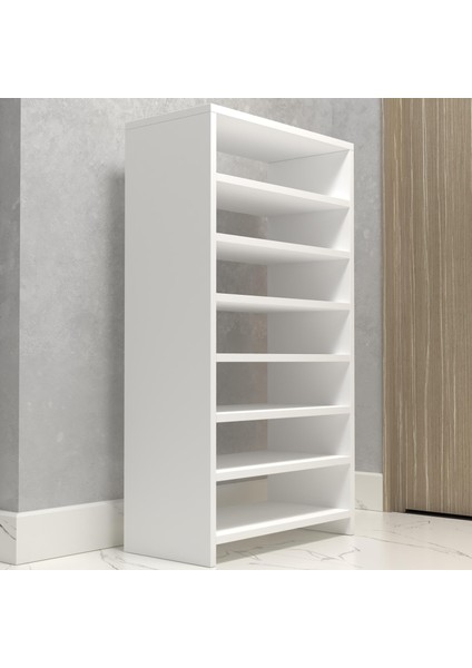 Kenzlife Kapaklı Ayakkabılık Bosnevi Mat Beyaz Suntalam 110*060*30 Yirmibir Çift Ayakkabı Kapasitesi Arkalıksız modelleri