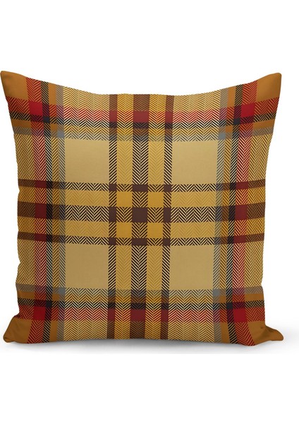 Sonbahar Ekose Serisi Çift Tarafı Baskılı Kırlent Kılıfı (Halloween Autumn)