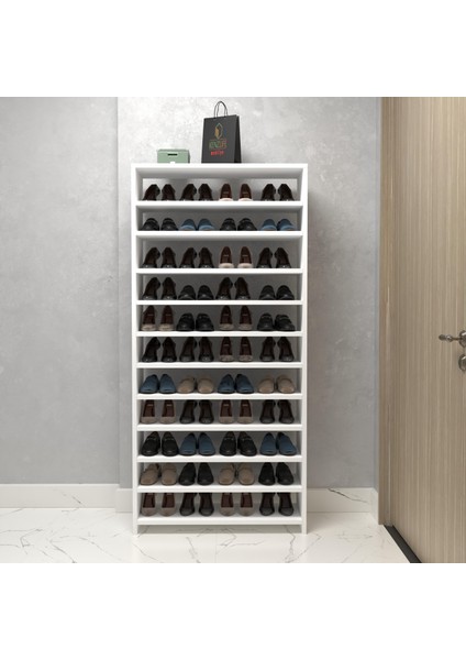 Kenzlife Ayakkabılık Konevi Mat Beyaz Suntalam 170*080*30 Kırkdört Çift Ayakkabı Kapasitesi Arkalıksız fiyatları