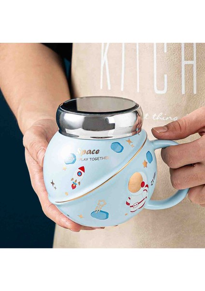 Yaratıcı Astronot Tasarımlı Porselen Kupa Bardak Uzay Temalı Kahve Çay Su Bardağı Hediyelik Dekoratif Masaüstü Kupa fiyatları