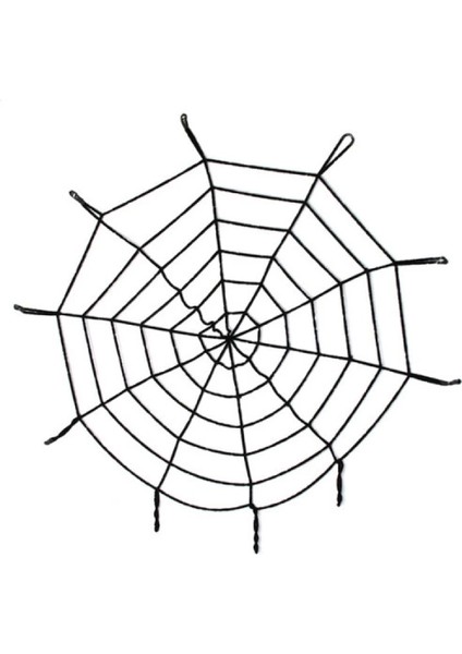 Halloween Cadılar Bayramı Örümcek Ağ Dekor Siyah