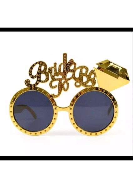 Altın Renk Bride To Be Yazılı Gelin Gözlüğü modelleri