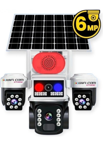 3 Kameralı 4g Solar Kamera Çakar Led-Siren-Hareket Takip modelleri