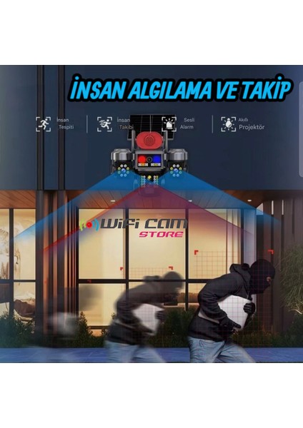 3 Kameralı 4g Solar Kamera Çakar Led-Siren-Hareket Takip indirimleri