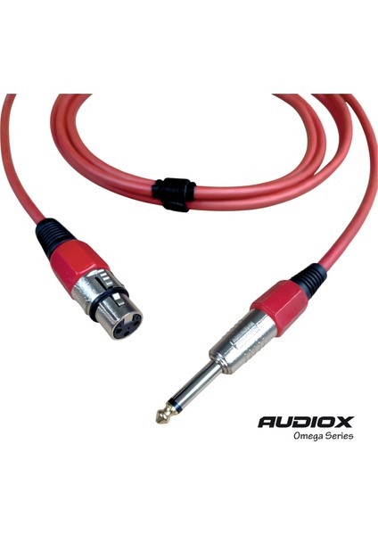 Audıox Omega Series 6.3mm Jak – Xlr Dişi Mikrofon Kablosu | Stüdyo ve Enstrüman Kablosu | Profesyonel Ses ve Sahne Kablosu