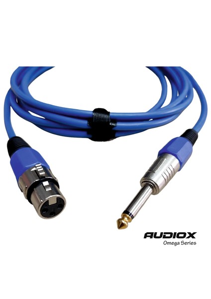 Audıox Omega Series 6.3mm Jak – Xlr Dişi Mikrofon Kablosu | Stüdyo ve Enstrüman Kablosu | Profesyonel Ses ve Sahne Kablosu