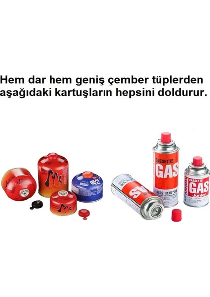 5 Li Kamp Kartuşu Tekrar Dolum Seti Kamp Gazı Kartuşu Dolum Aparatı Bütün Tüplerden Dolum Seti modelleri